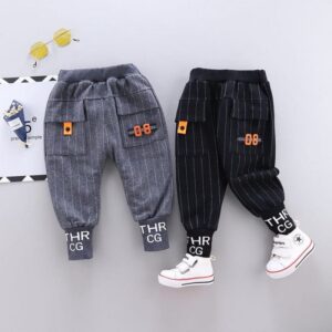 Kids Casual Letter Printed Jogger Pants