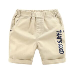 Boys Cotton Letters Printed Elastic Waist Casual Breathable Shorts