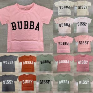 Kids Casual Round Neck Letter Print Pullover Short-Sleeved Top