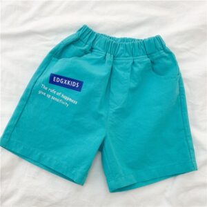 Kids Fashion Letter Pattern Casual Shorts