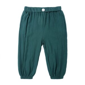Kid Girl Boy Solid Color Casual Pants