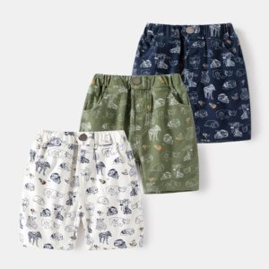 Kids Toddler Boys Casual Cute Cartoon Animal Print Shorts
