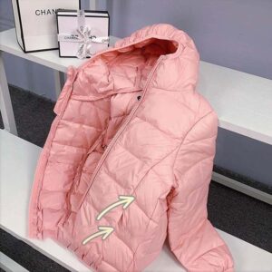 Kids Toddler Big Boys Girls Autumn Winter Casual Simple Solid Color Zipper Round Neck Long Sleeve Hooded Quilted Coat
