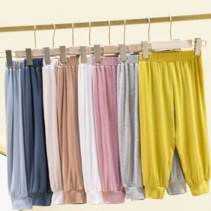 Toddlers Newborn Baby Fashion Girls Boys Casual Basic Solid Color Thin Pants