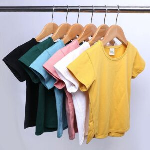 Boy Girl 1-7Y Kid Candy Color Short Sleeves T-Shirt