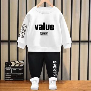 Children Kids Baby Fashion Boys Casual Long Sleeve Letter Print Sweatshirt And Pants 2pcs Set
