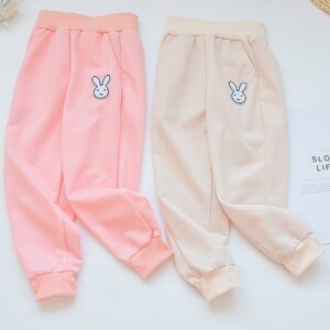 Children Kids Baby Fashion Girls Boys Casual Basic Rabbit Pants