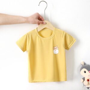 Children Kids Baby Fashion Girls Boys Casual Basic Short Sleeve Cartoon Print T-Shirt