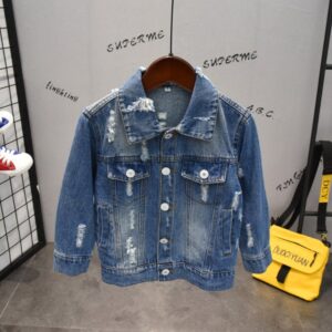 Boys Fashion Long Sleeve Denim Jacket