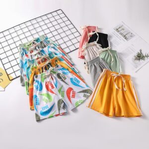 Children Kids Baby Fashion Girls Boys Print Casual Shorts