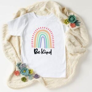 Children Kids Baby Fashion Girls Boys Basic Casual Rainbow I Love You Print Short Sleeve T-Shirt