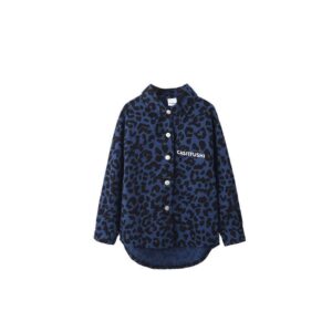 Kids Casual Long Sleeve Letter Pattern Single-breasted Shirt