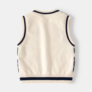Children Kids Toddlers Boys V-Neck Vest Knitwear