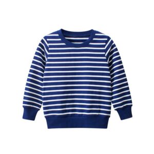Children Kids Toddlers Boys Long Sleeve Stripe Sweatshirt
