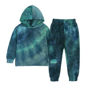 Children Kids Toddler Girls Boys Tie-Dye Long-Sleeved Hoodies And Pants 2pcs Set