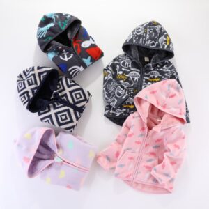 Kids Toddler Girls Boy Fashion Fleece Overcoat Sweatshirt