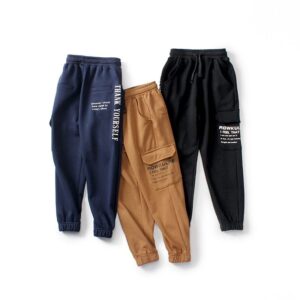 Boys Letter Printed Casual Pants
