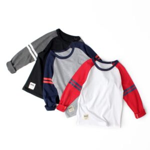 Boys Round Neck Stripe Design T-shrit
