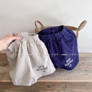 Kids Casual Letter Pattern Elasticwaist Loose Shorts