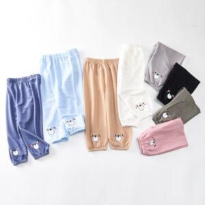 Kids Casual Cute Cartoon Pattern Elastic Loose Pants