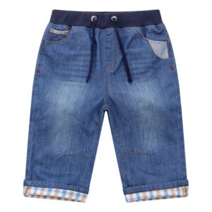 Kids Boys Basic Washed Denim Elastic Shorts