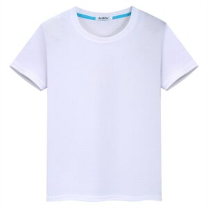 Kids Casual Solid Color Round Neck Short Sleeve T-Shirt