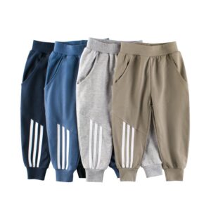 Boys Casual Simple Basic Stripe Sweatpants