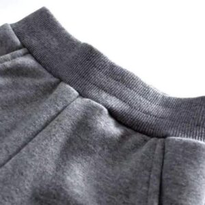 Boys Cute Basic Dinosaur Embroidery Plush Sweatpants