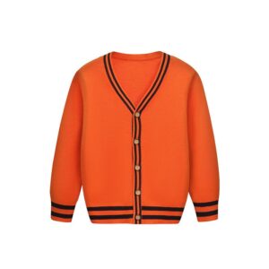 Kids Preppy Casual Long Sleeve Single-breasted Knitted Warm Coat