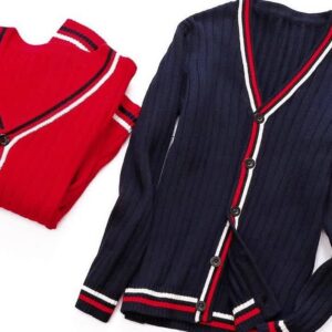 Boys Simple Long Sleeve Single-breasted Knit Coat