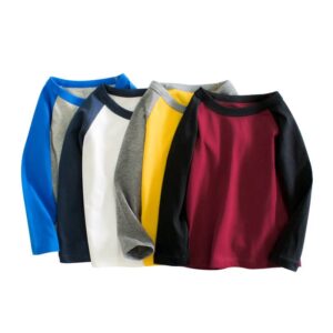 Boys Simple Color Blocking Long-sleeves T-Shirt