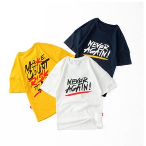 Boys Fashion Round Neck Short-sleeves Letter Printed T-Shirt