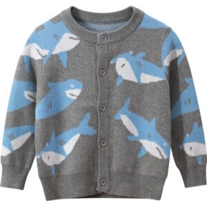Shark Pattern Cotton Long-sleeved Children Jacket