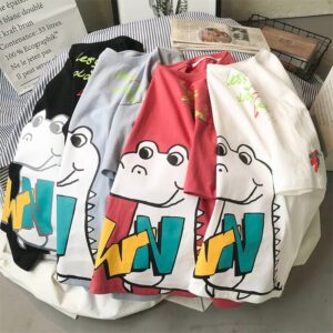 Boys Cute Cartoon Dinosaurs Pattern Casual T-Shirt