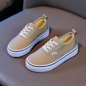 Children's Fashion Casual Solid Color Canvas Soft Sole Sneakers