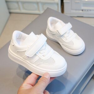 Kids Unisex Casual Sports Solid Color Velcro Mesh Sneakers