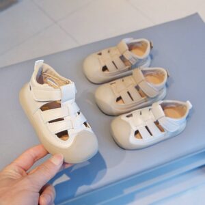 Kids Unisex Casual Cute Velcro Cover Toe Sandals