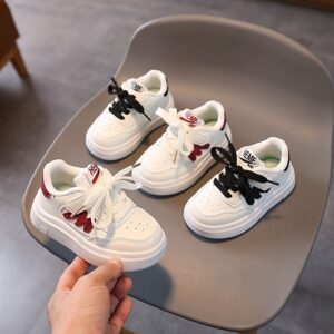 Kids Boys Girls Casual Sports Velcro Thick-Soled Sneakers