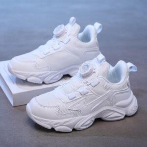 Kids Boys Casual Versatile Sports Lace-Up Thick-Soled Sneakers