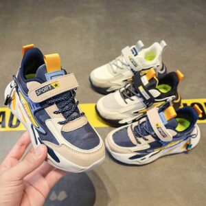 Kids Boys Casual Versatile Sports Lace-Up Thick-Soled Sneakers