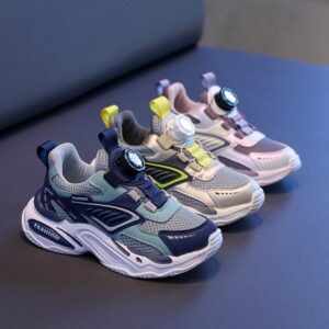 Kids Boys Girls Casual Versatile Sports Lace-Up Thick-Soled Sneakers