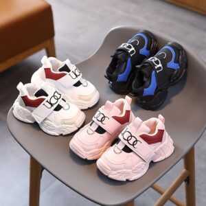 Kids Unisex Casual Cute Versatile Velcro Thick-Soled Sneakers