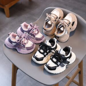 Kids Unisex Casual Mesh Lace-Up Sneakers