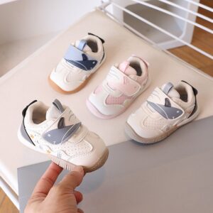 Kids Unisex Casual Cute Shark Velcro Flat First Walkers Shoes