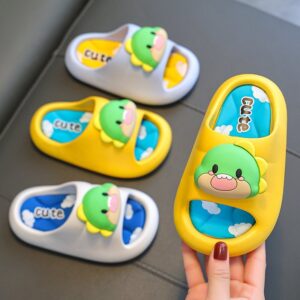 Kids Unisex Cute Cartoon Dinosaur Thick-Soled Slippers