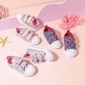 Children's Cute Printed Velcro Canvas Shoes