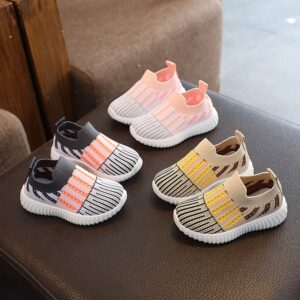 Children Kids Baby Fashion Girls Boys Woven Mesh Casual Sports Shoes