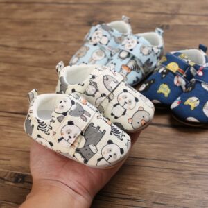 Baby Cute Cartoon Soft Bottom Velcro Casual First Walkers