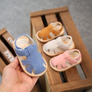 Toddlers Newborn Baby Fashion Girls Soft Bottom Solid Color Sandals Shoes