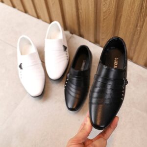 Boys Simple Solid Color PU Shoes